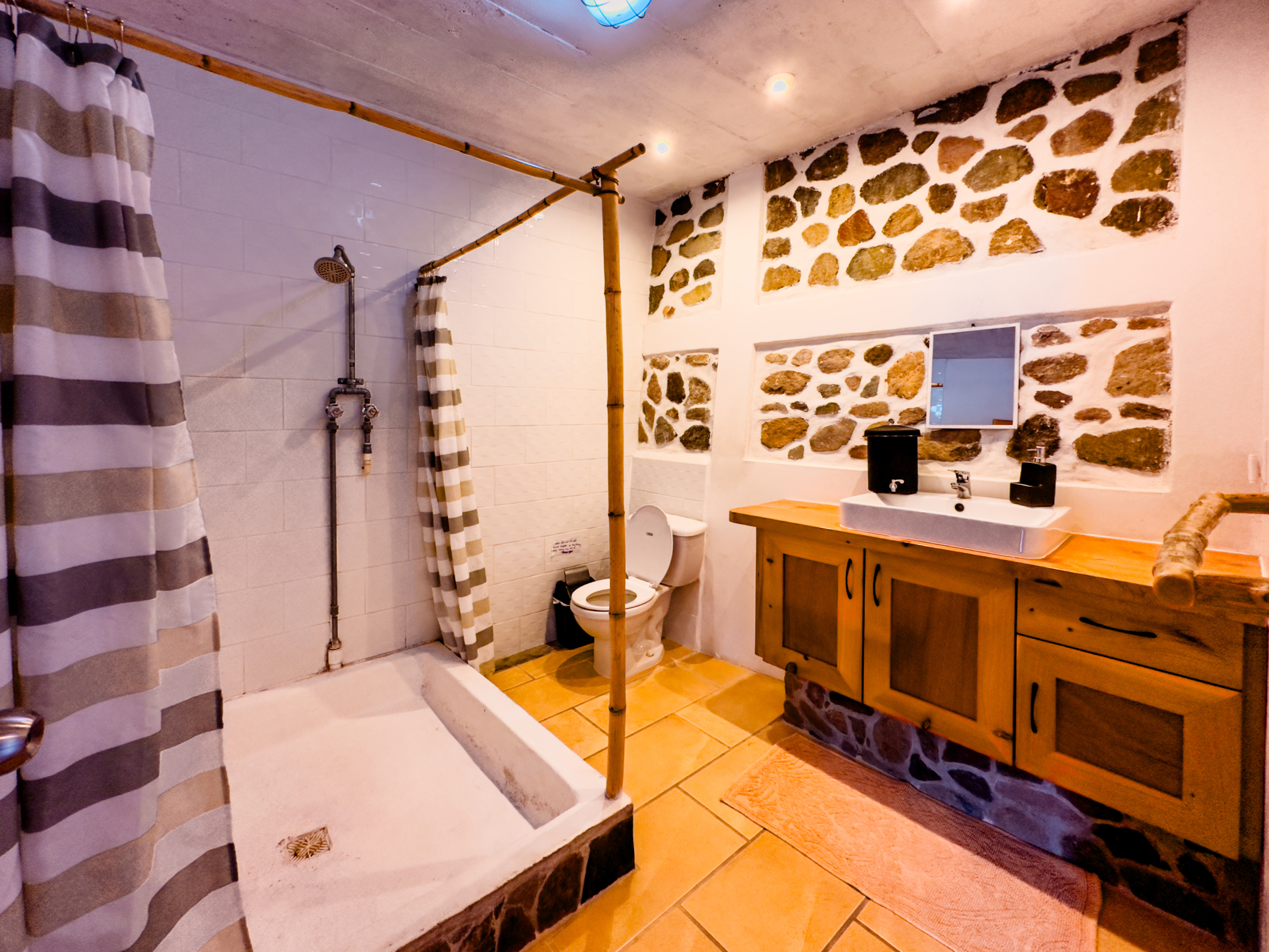 Bathroom 1 One of a kind 5 volcanoes view for sale Santa Cruz La Laguna