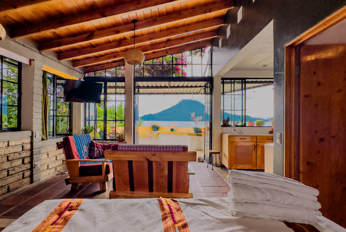 One of a kind 5 volcanoes view for sale Santa Cruz La Laguna