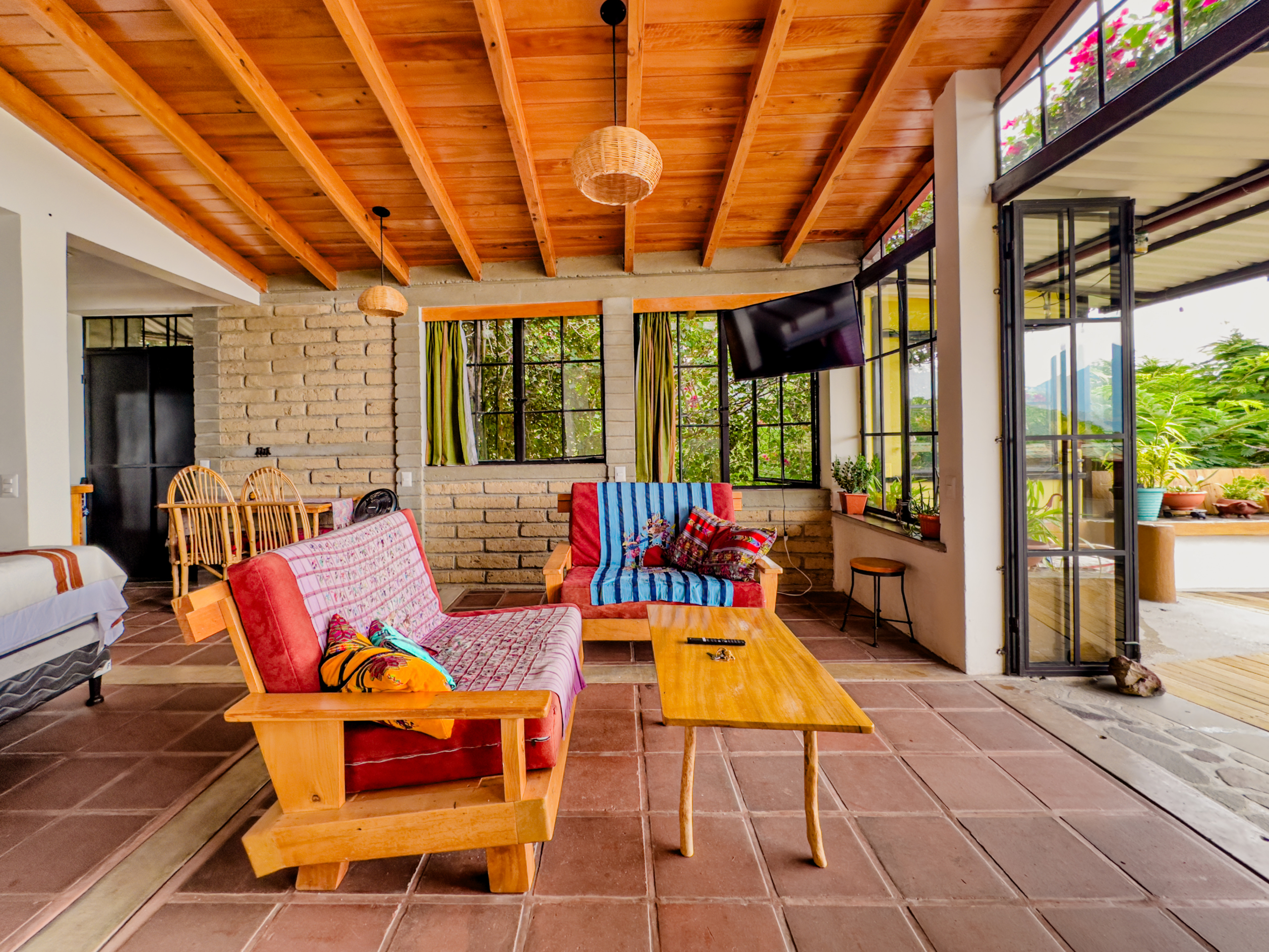 Living 2JPG One of a kind 5 volcanoes view for sale Santa Cruz La Laguna