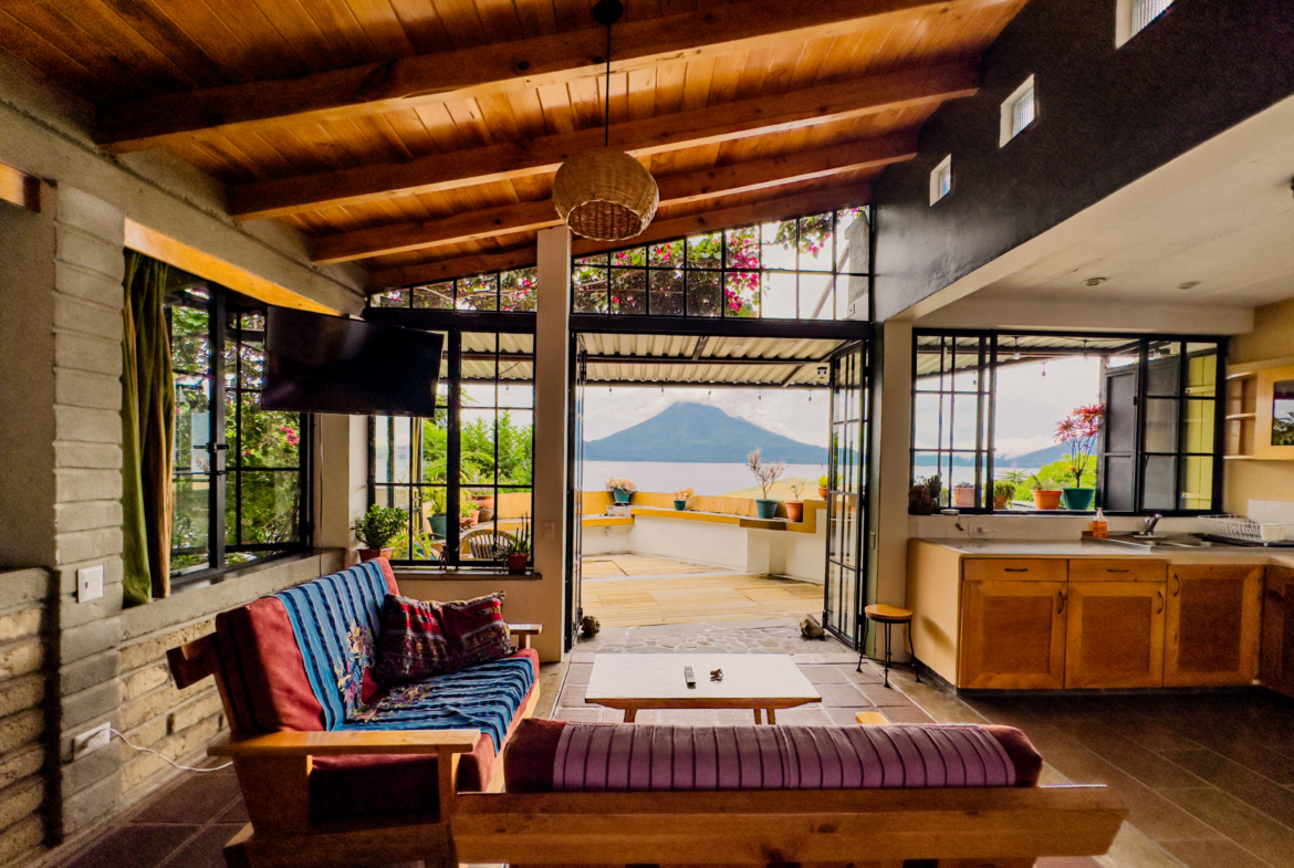 One of a kind 5 volcanoes view for sale Santa Cruz La Laguna