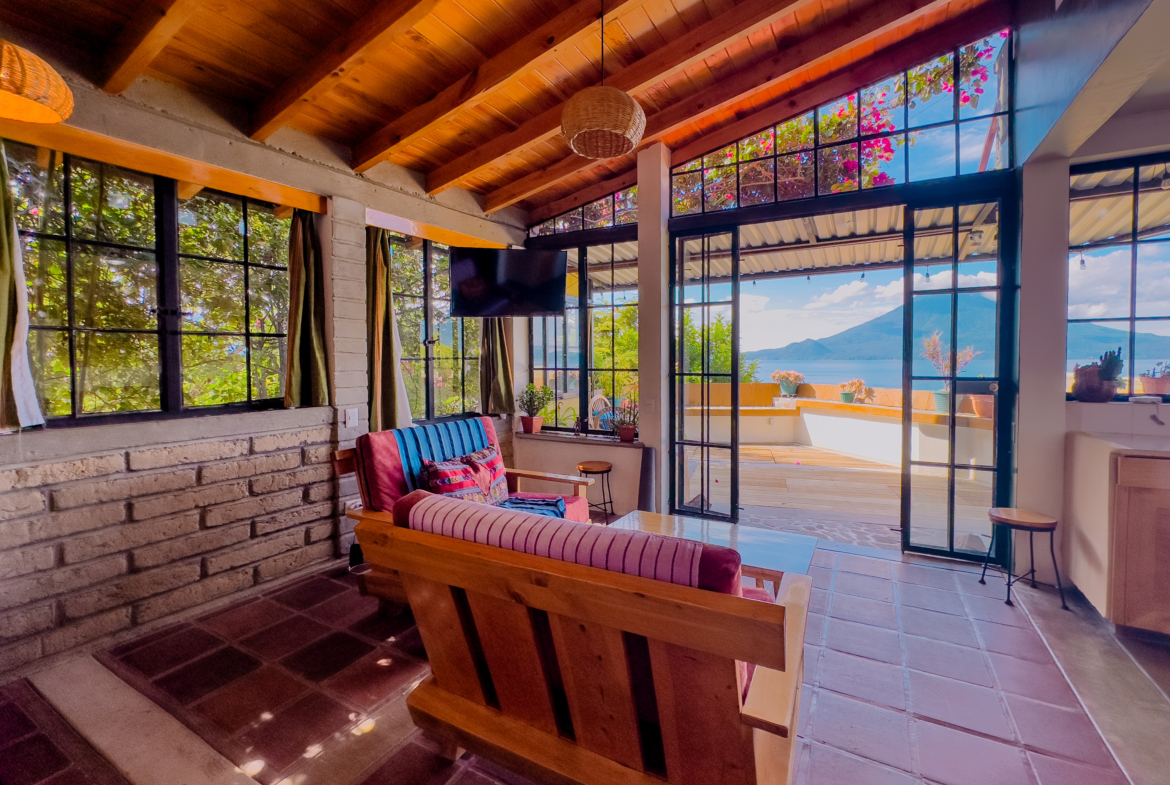 One of a kind 5 volcanoes view for sale Santa Cruz La Laguna