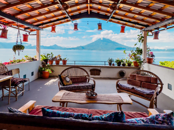 One of a kind 5 volcanoes view for sale Santa Cruz La Laguna