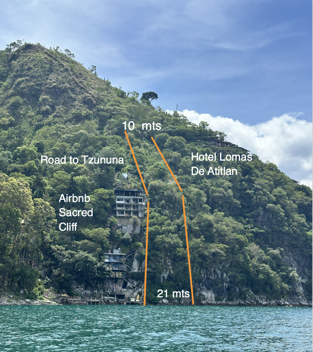 Land with spectacular view, cliff side with car access Lake Atitlan for sale