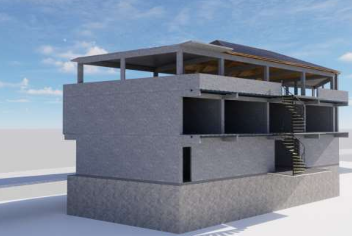 Commercial building with strong potential to finish for sale